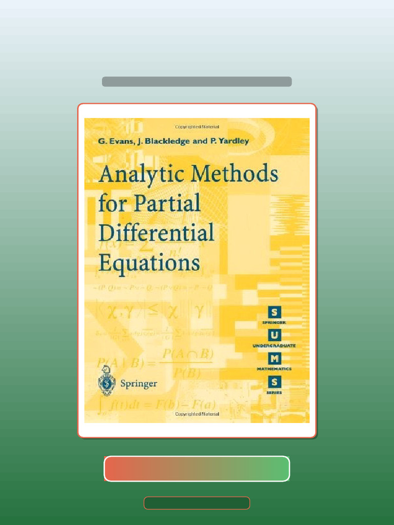 Test Bank for Analytic Methods for Partial Differential Equations eBook ...