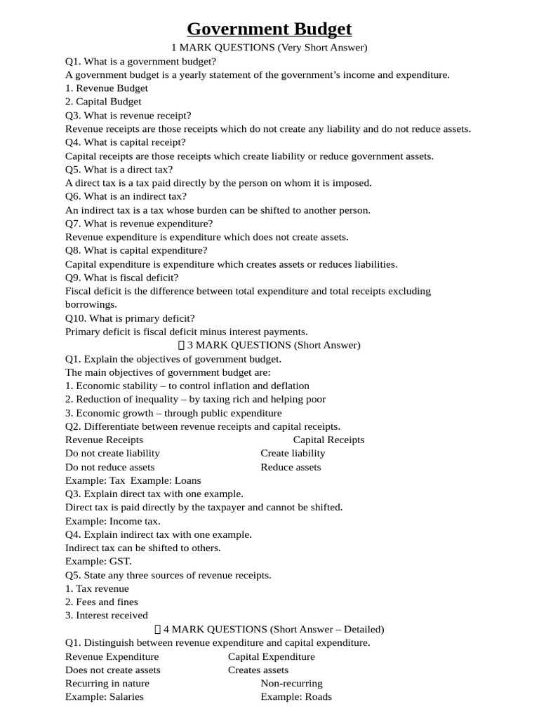 Government Budget | PDF | Taxes | Government Budget Balance