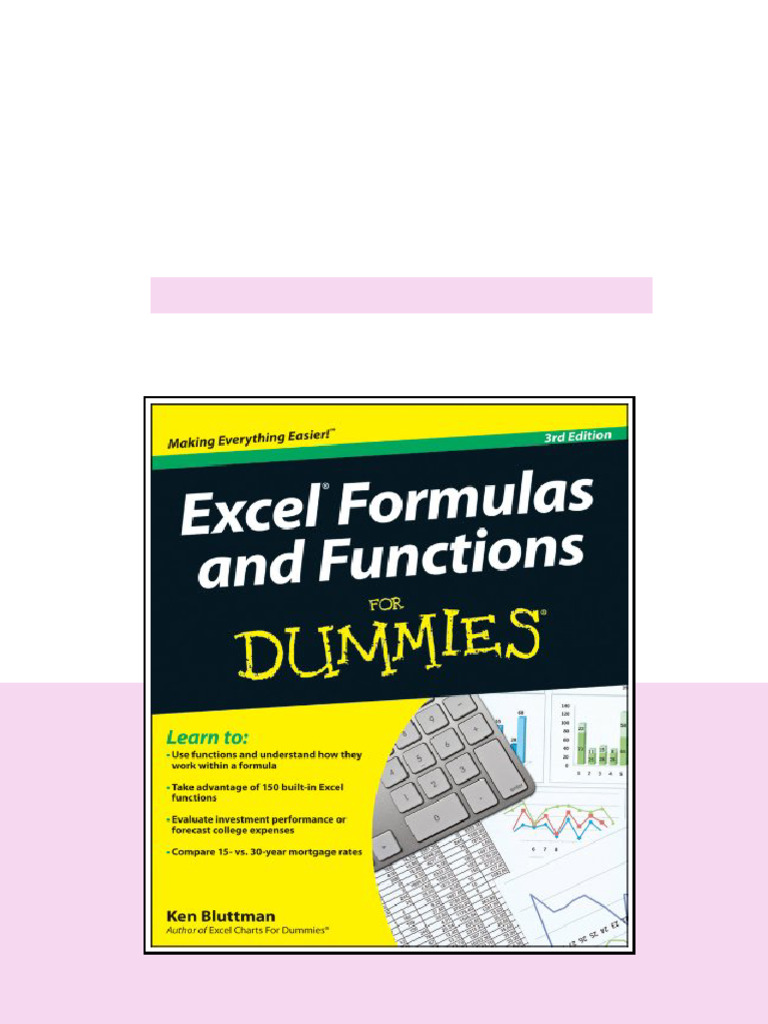 Excel Formulas And Functions For Dummies 3rd Revised Ken Bluttman ...