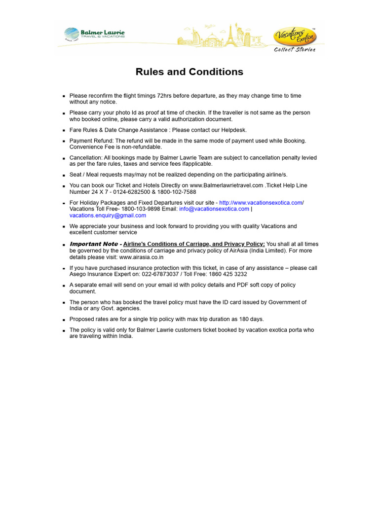 Terms and Conditions | PDF