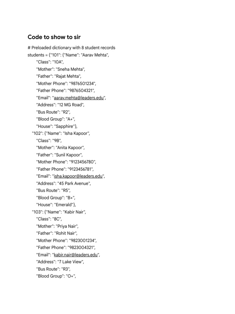 Code to show to sir | PDF