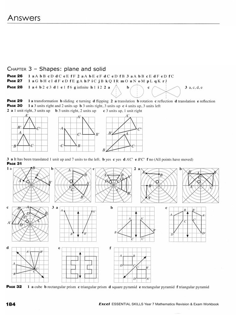 03. Shapes - plane and solid - Answers | PDF | Geometric Objects ...