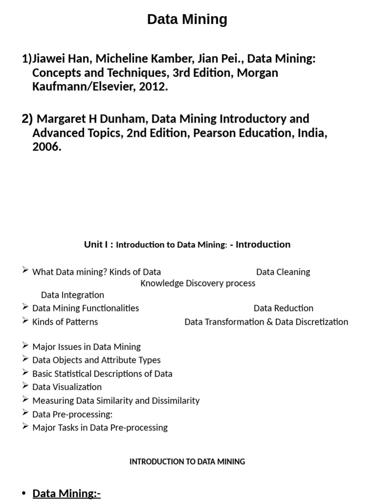 Introduction to Data Mining Concepts | PDF | Data Compression | Data Mining