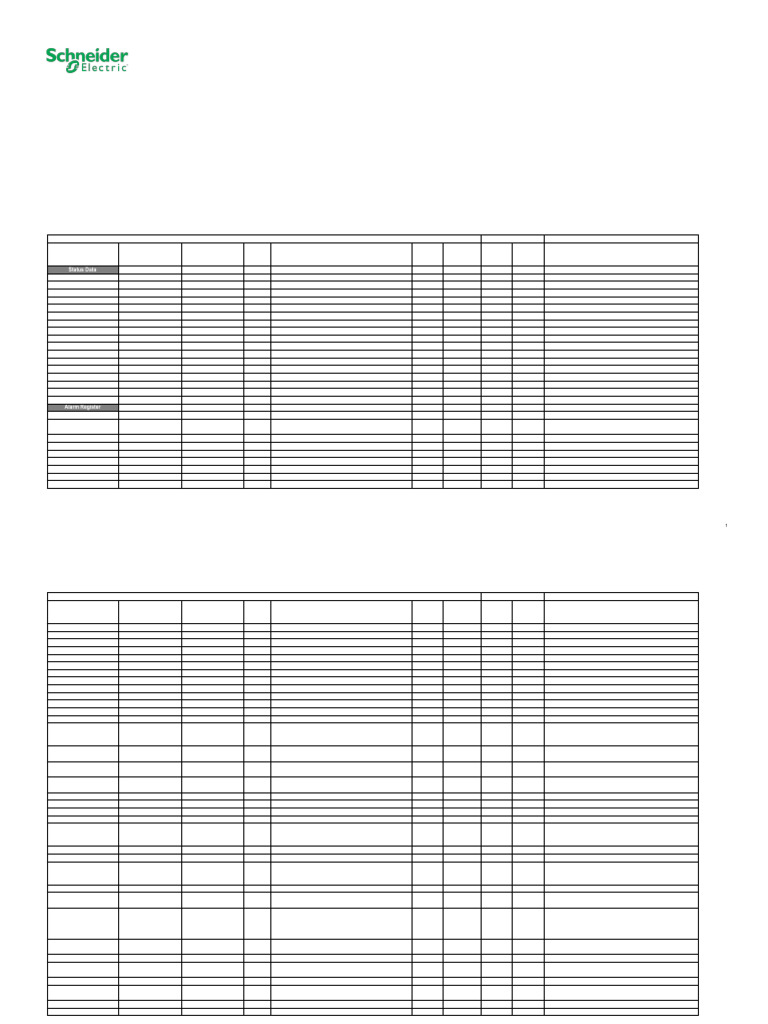 Modbus Register Map for Galaxy UPS | PDF | Integer (Computer Science ...