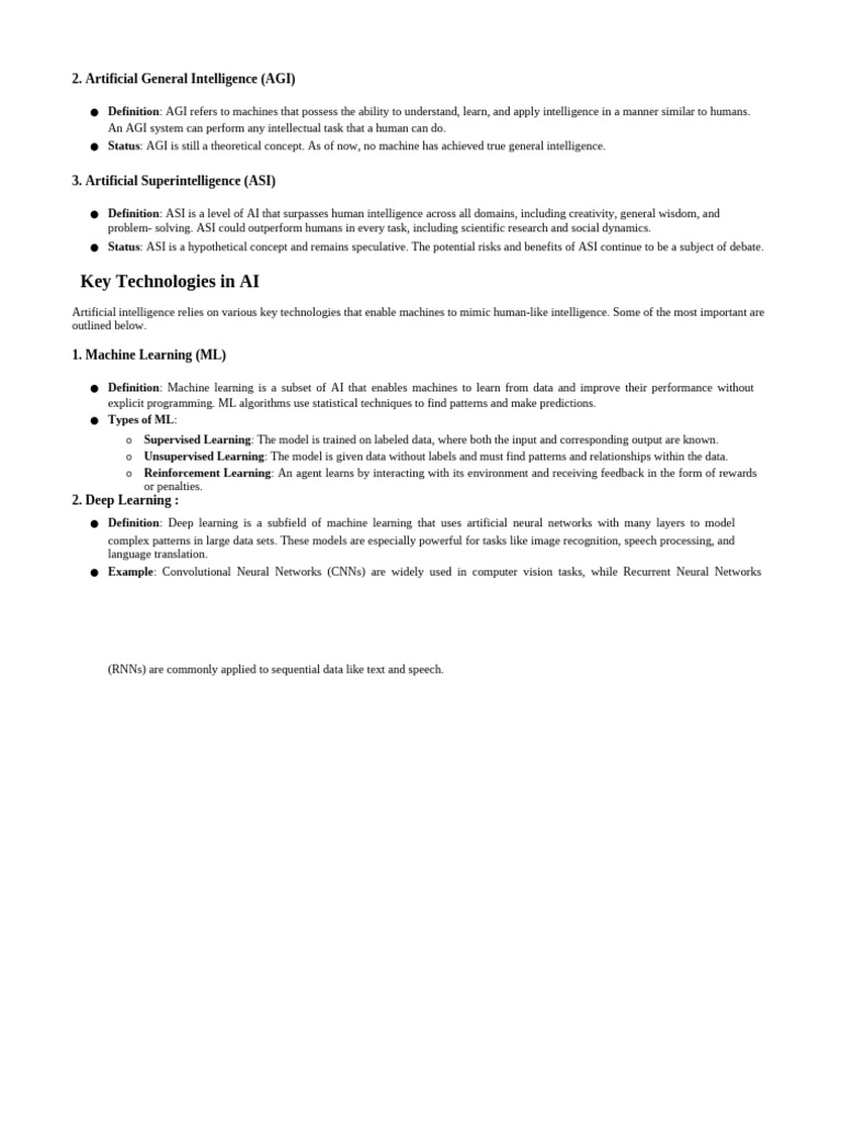 Understanding AGI and AI Technologies | PDF | Artificial Intelligence ...