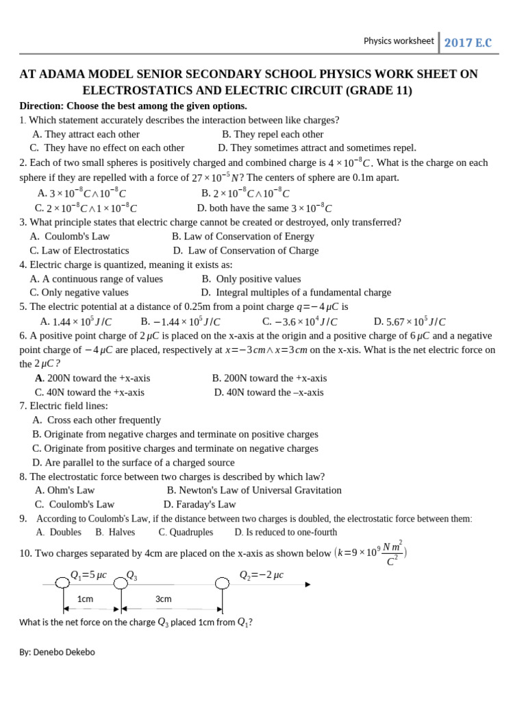 Electric Field | PDF | Electric Field | Electric Charge
