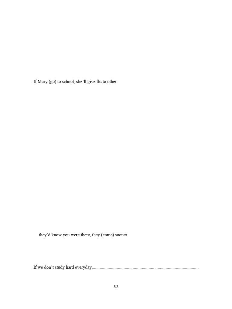 Conditional Sentences Practice Exercises | PDF