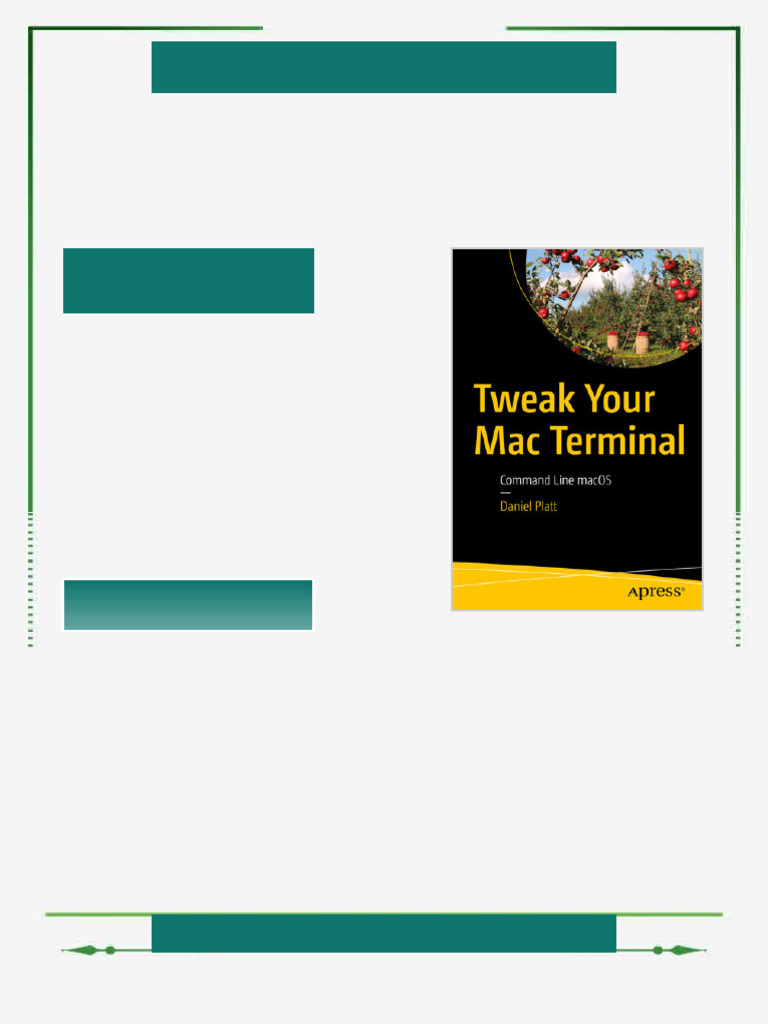 Tweak Your Mac Terminal Command Line macOS 1st Edition Daniel Platt ...
