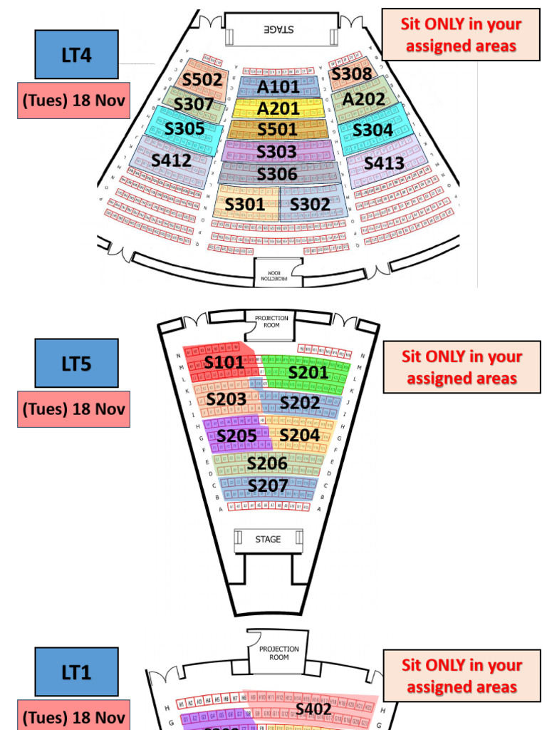2025 JC1 H2 Math Lecture Seating Plan - Nov Lecture | PDF