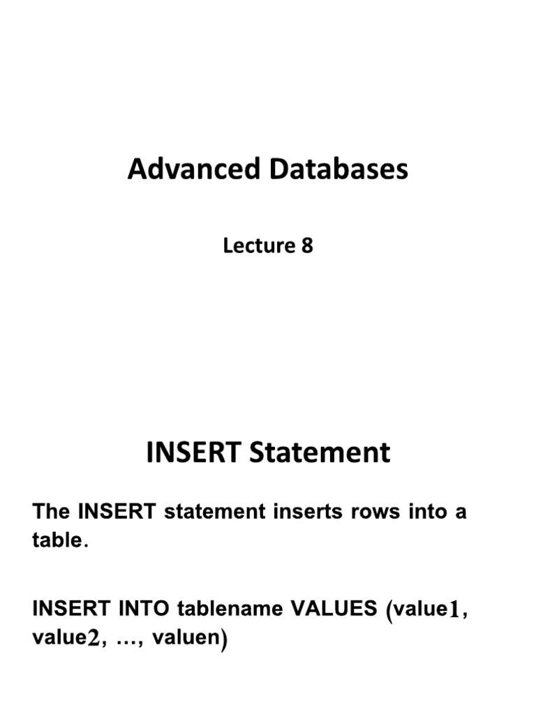 AdDb Lec8 | PDF