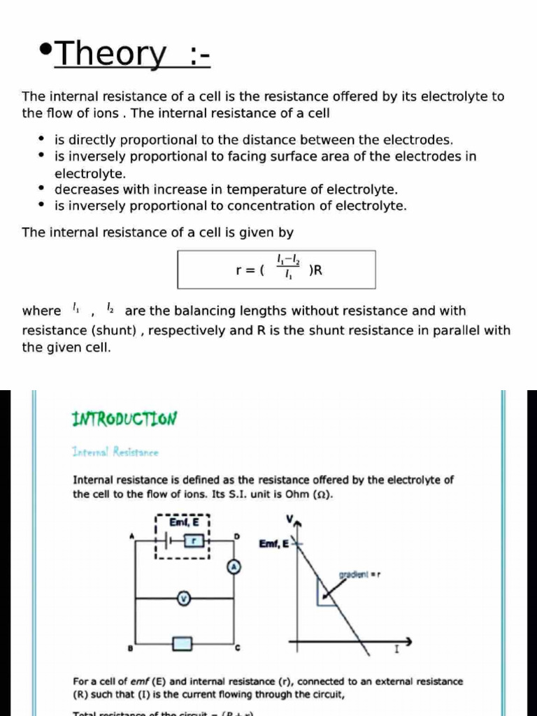 Internal Resistance | PDF