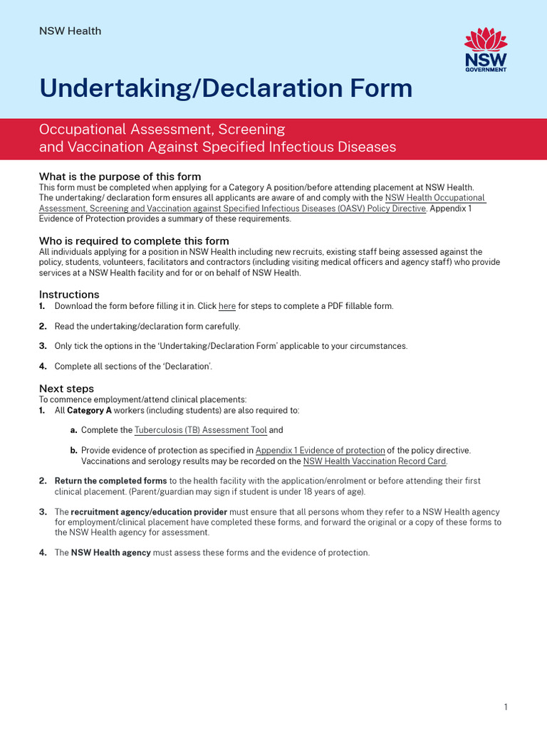 Appendix 6 Declaration | PDF | Hepatitis B | Hepatitis