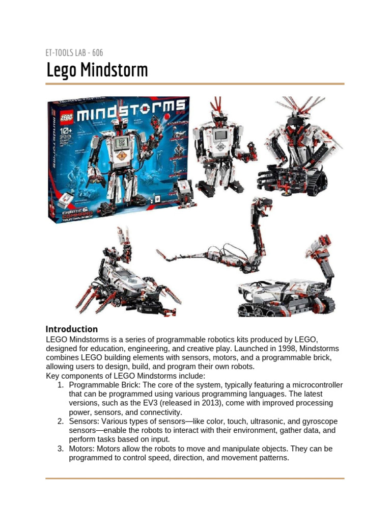 Lego Mindstorm | PDF | Computing | Computer Science