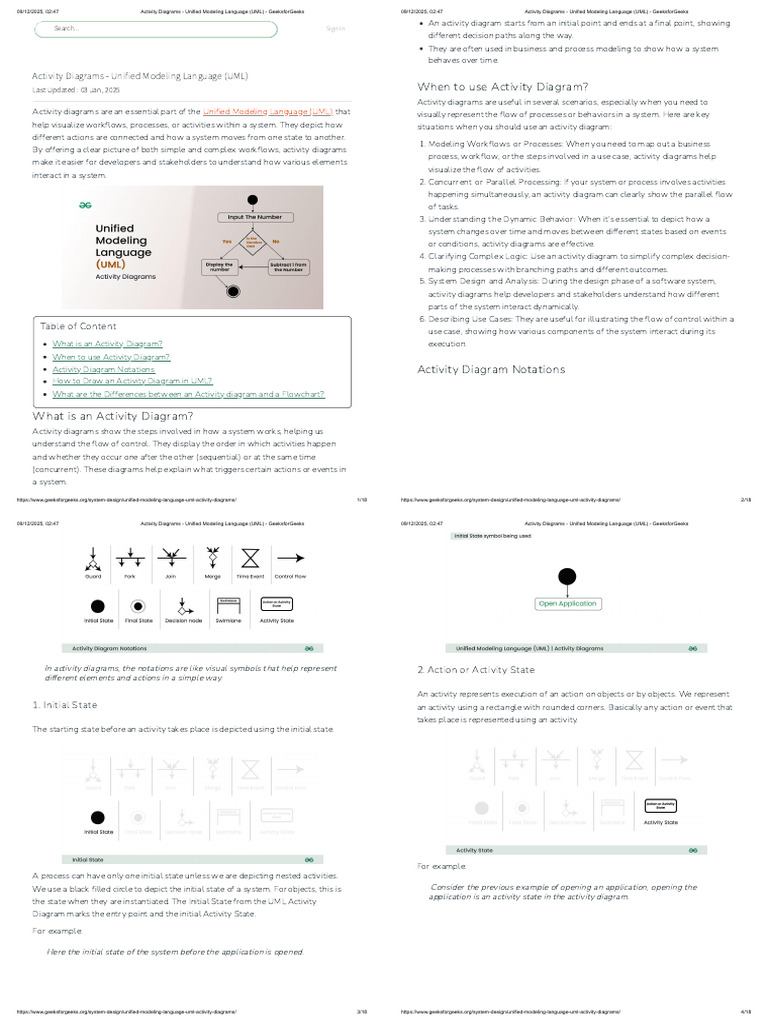UML Activity Diagrams Explained | PDF | Unified Modeling Language ...