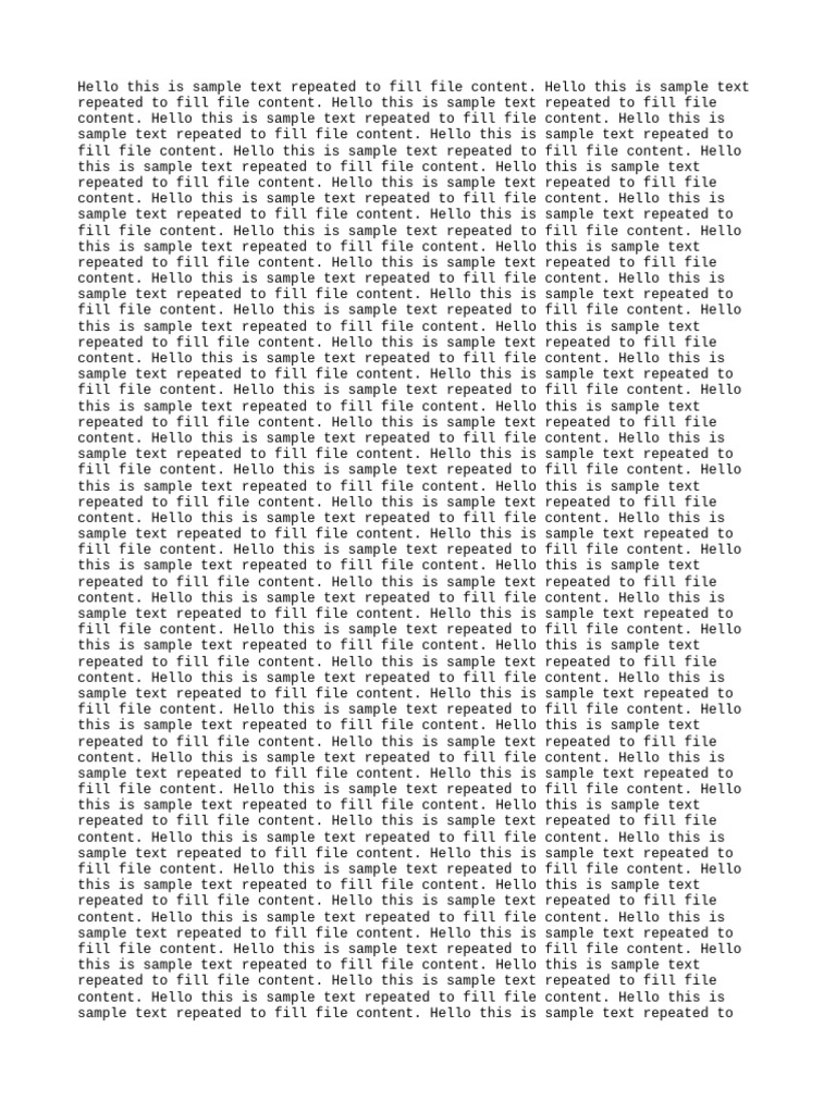 Sample Text Repetition Document | PDF