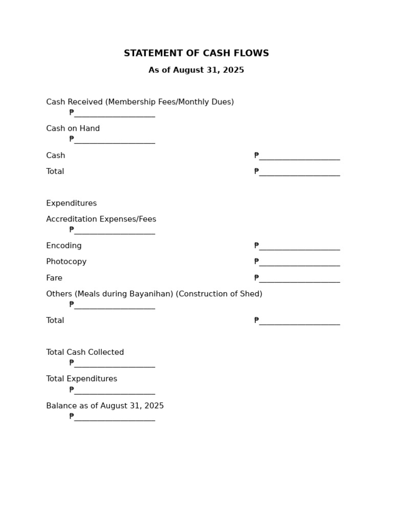 Statement of Cash Flows | PDF