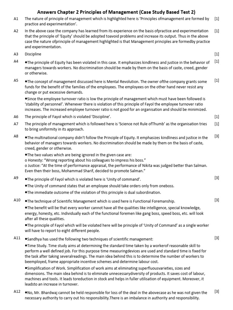 Chapter 2 Answers Case Study Paper 2 | PDF | Social Psychology | Business