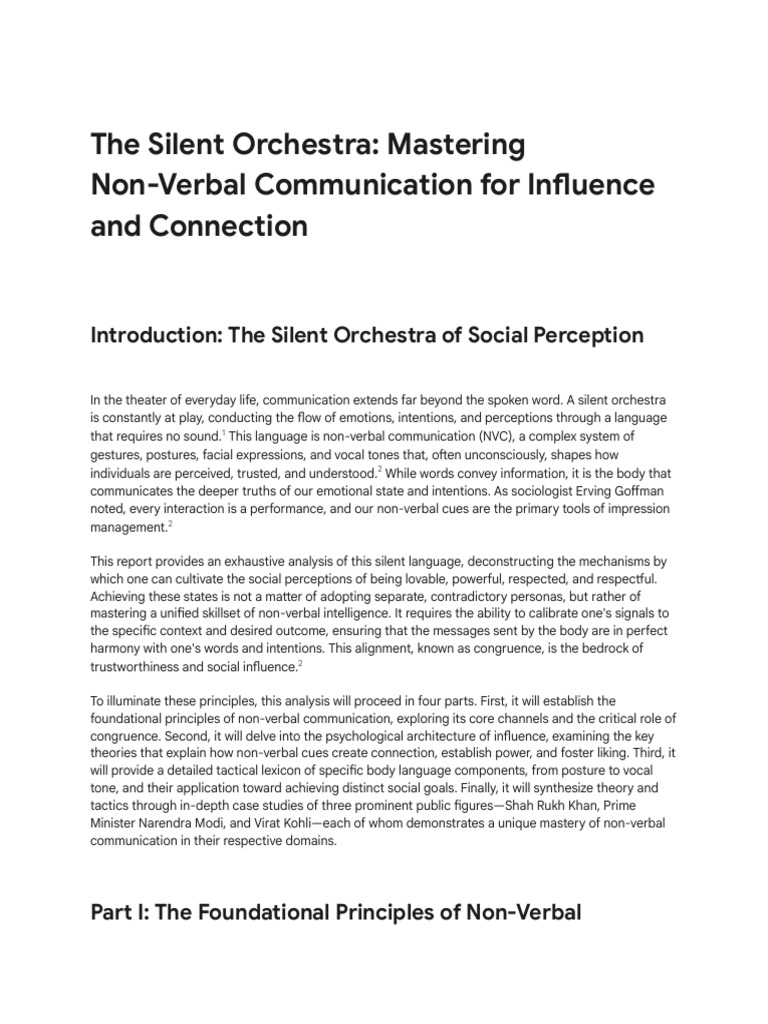 Body Language For Influence and Respect | PDF | Nonverbal Communication ...