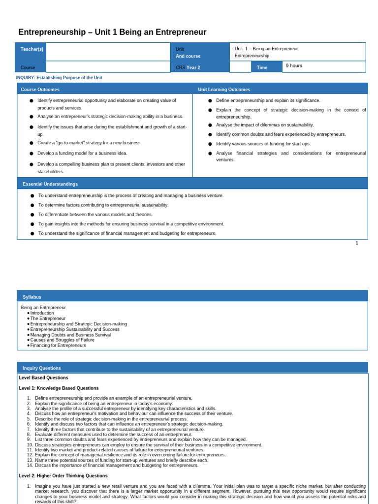 Understanding Entrepreneurship Basics | PDF | Entrepreneurship ...