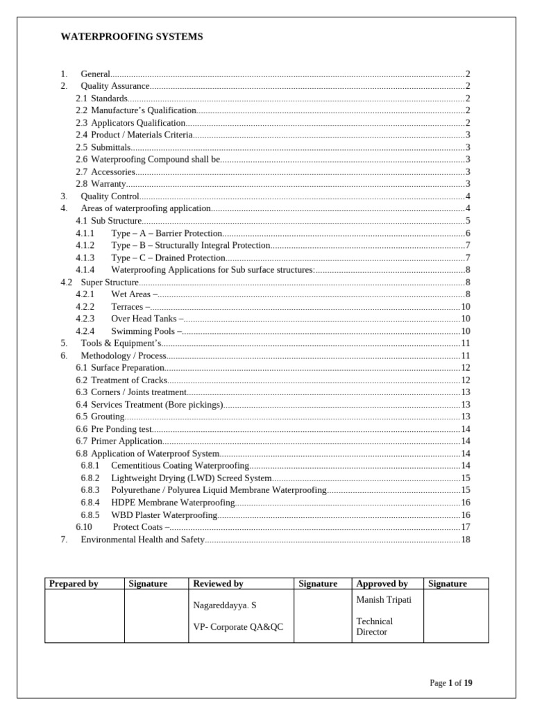 Comprehensive Waterproofing Systems Guide | PDF | Concrete | Water