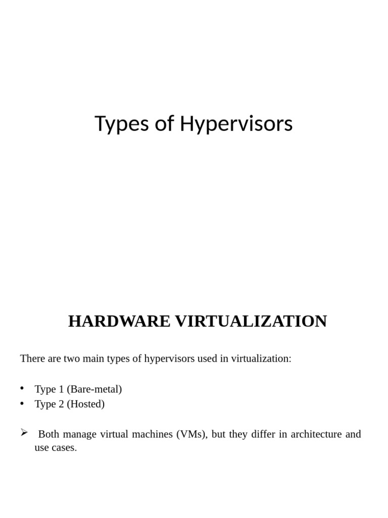 5. Types of Hypervisors | PDF
