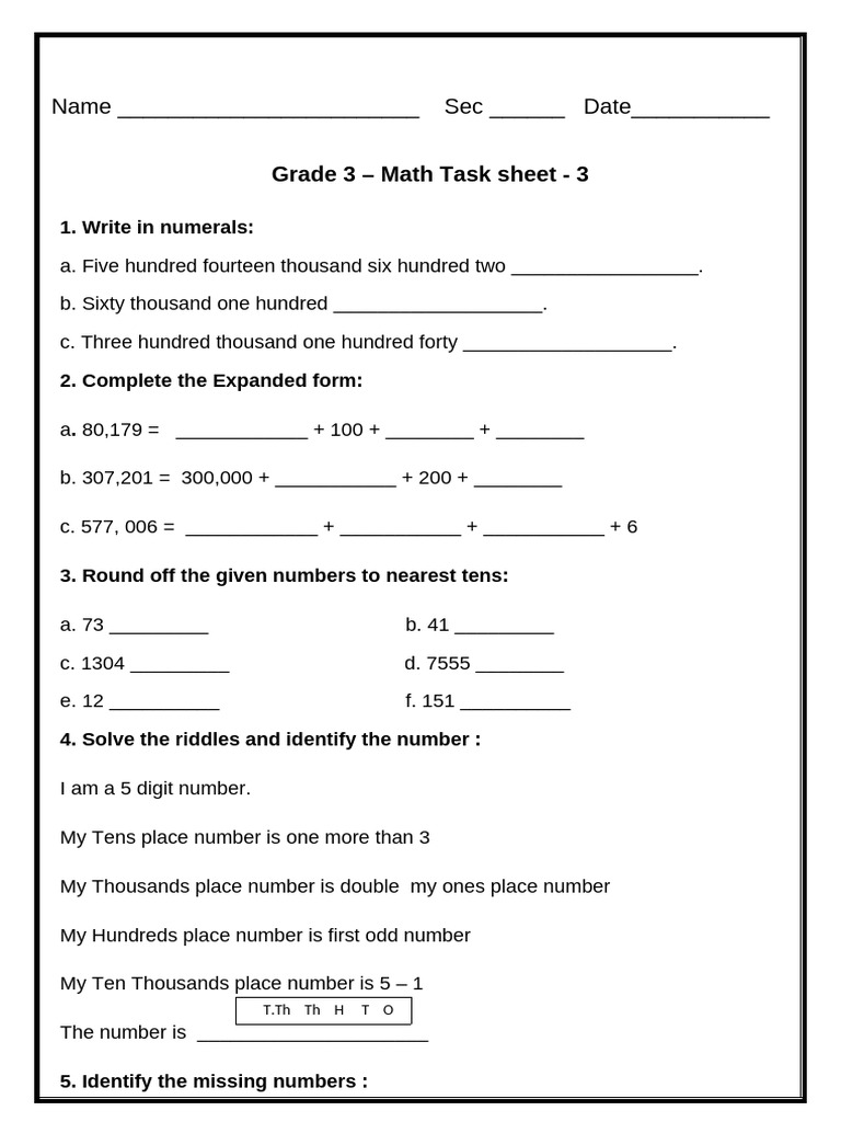 G3 Task Sheet 3 (11.7.25) | PDF