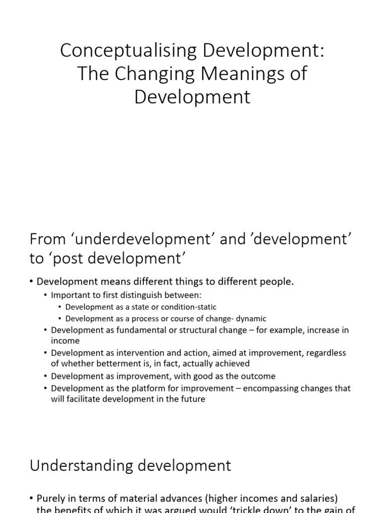 Understanding Development Dynamics | PDF | Sustainability | Millennium ...