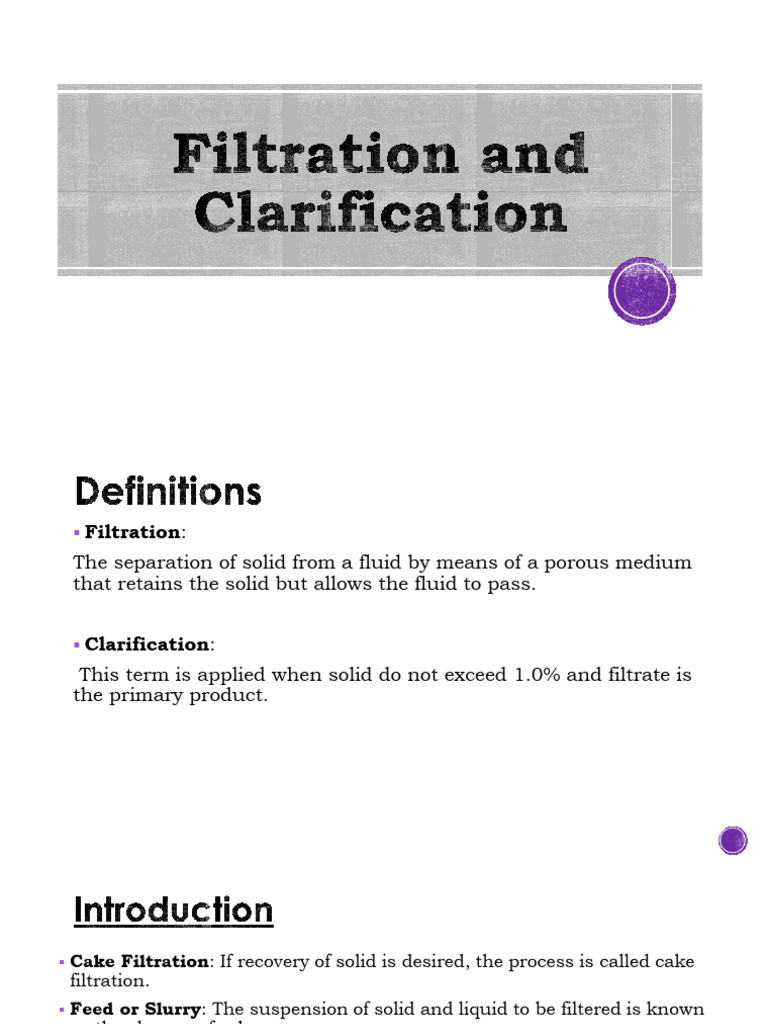 Filtration Processes and Media Explained | PDF | Filtration | Physical ...