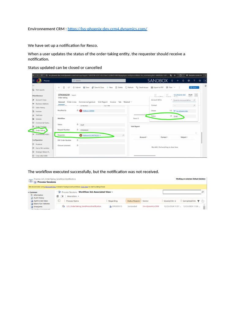 Notification Resco | PDF