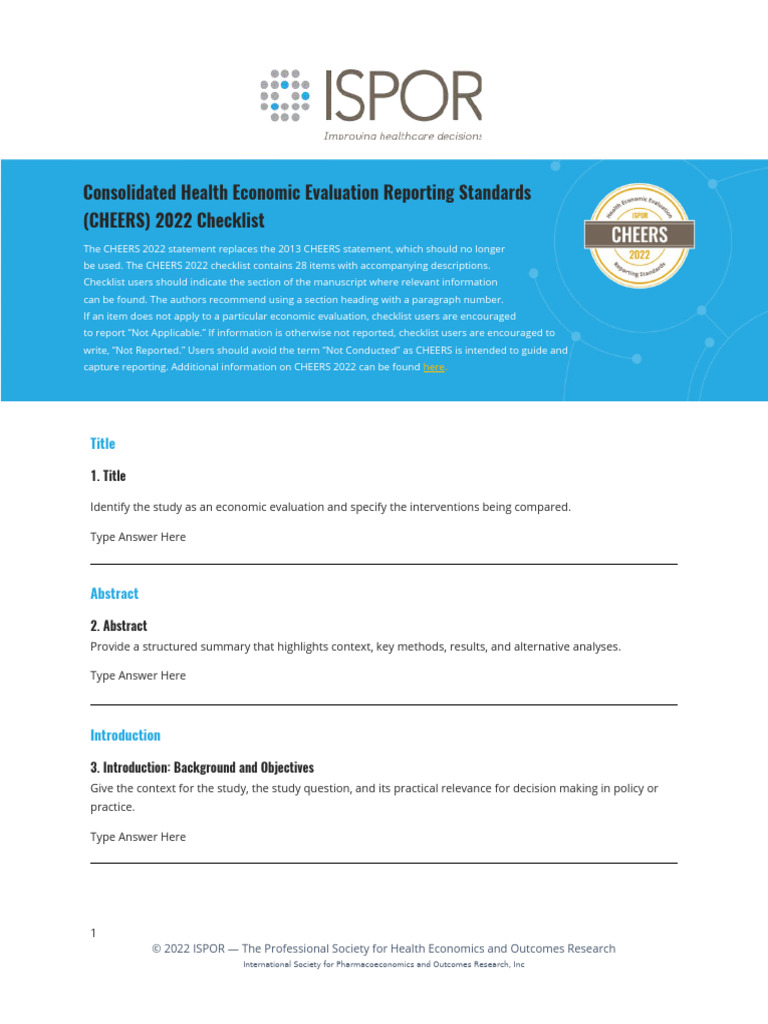 Cheers Checklist Final-V1 | PDF | Economics | Valuation (Finance)