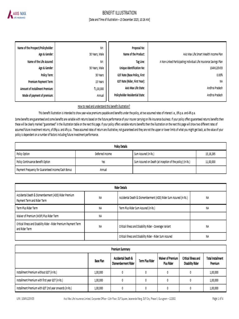 illustration (11) | PDF | Insurance | Life Insurance