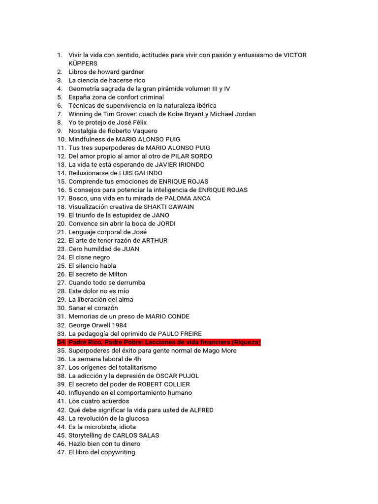 Libros para el crecimiento personal y éxito | PDF