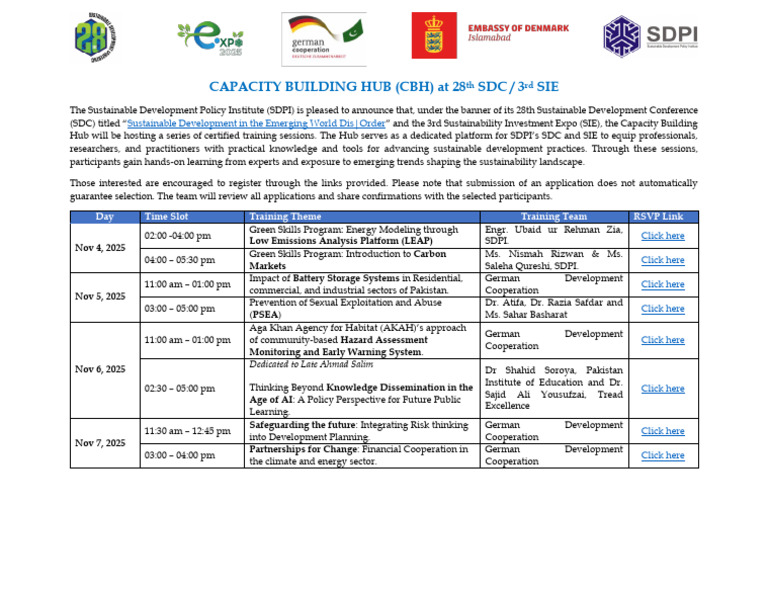 Capacity Building Hub Training Sessions | PDF | Natural Environment ...