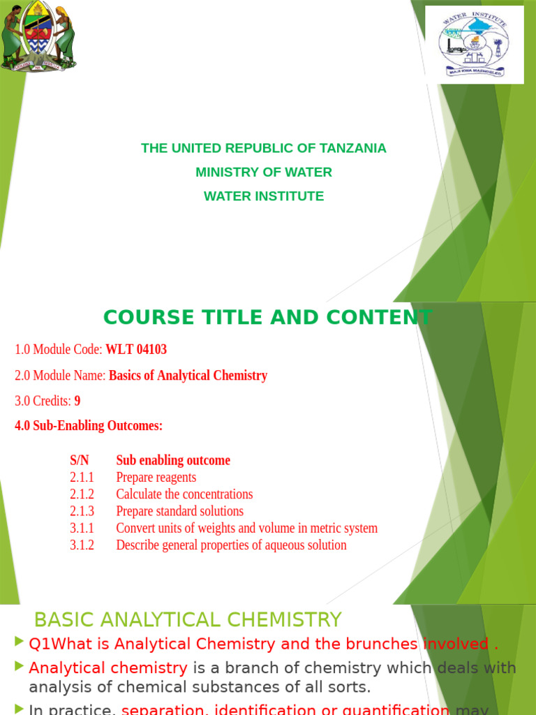 Basic Analytical Chemistry Final | PDF | Chemistry | Titration