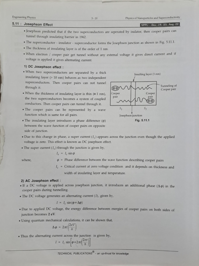 Understanding the Josephson Effect | PDF | Superconductivity | Quantum ...