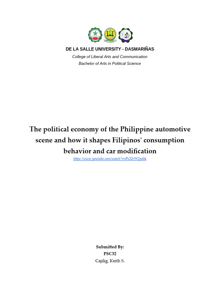 The Political Economy of The Philippine Automotive Scene and How It ...