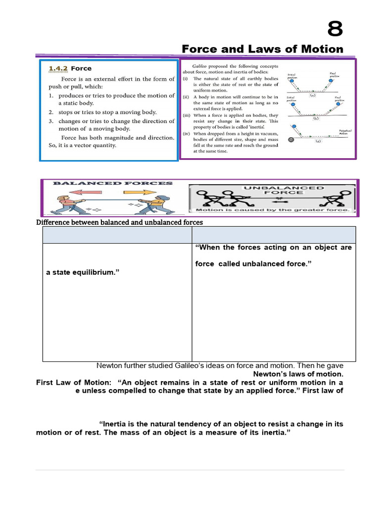 Understanding Force and Motion Laws | PDF | Force | Newton's Laws Of Motion