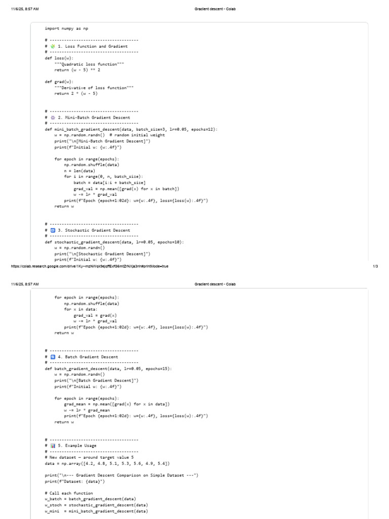 Gradient Descent Techniques in Python | PDF | Machine Learning ...