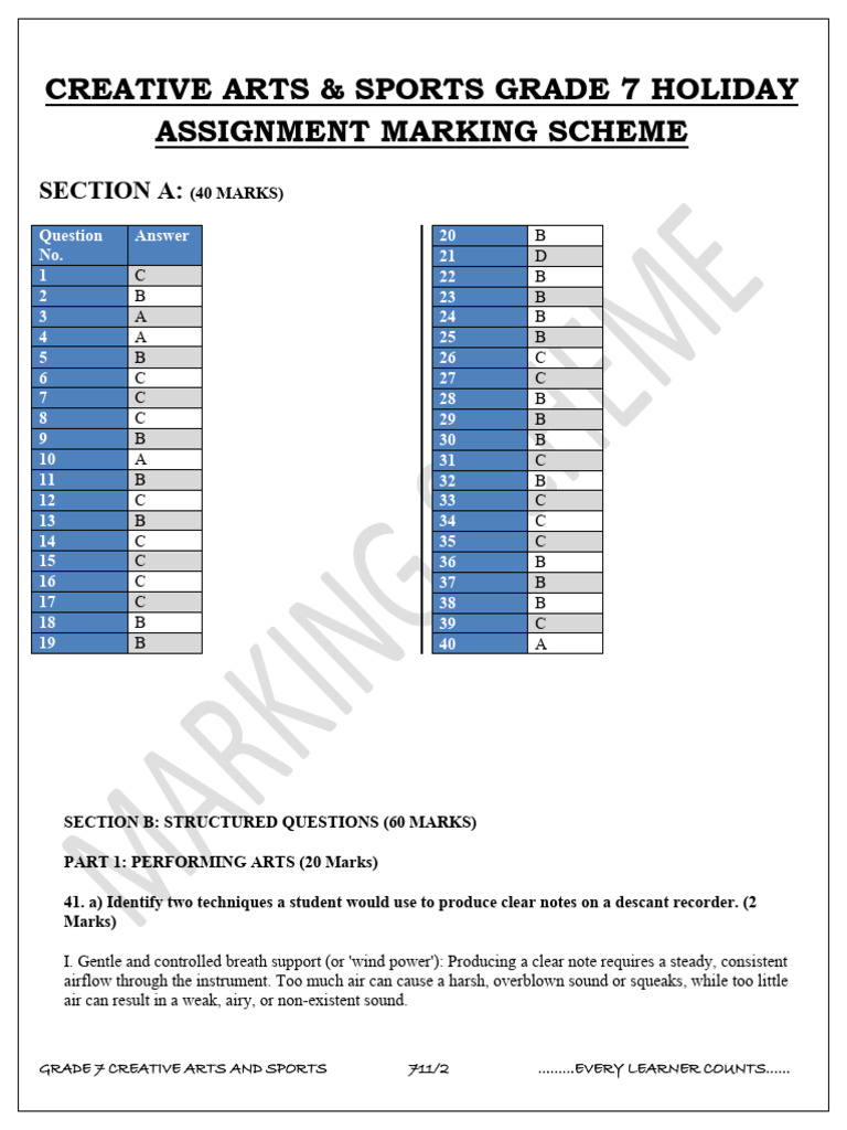 GRADE 7 CAS PP2 MS | PDF | Composition (Visual Arts) | Swimming