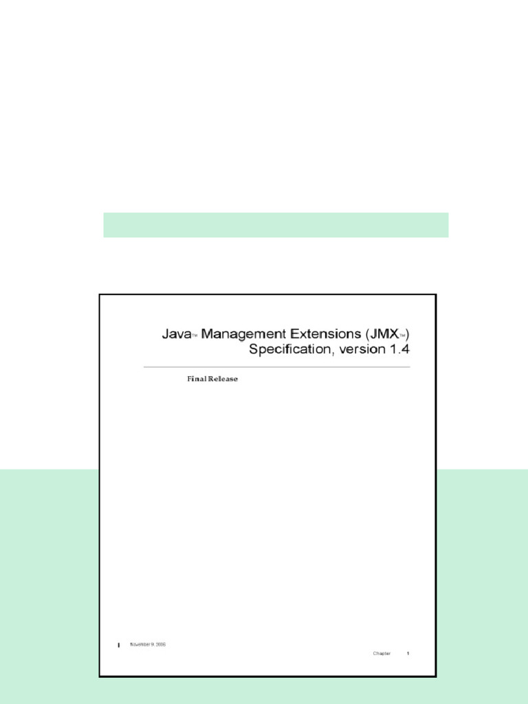 Java Management Extensions Jmx Specification Version 14 Final Release ...