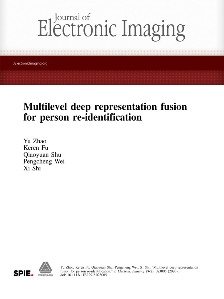 Multilevel Fusion for Person Re-ID | PDF | Deep Learning | Machine Learning