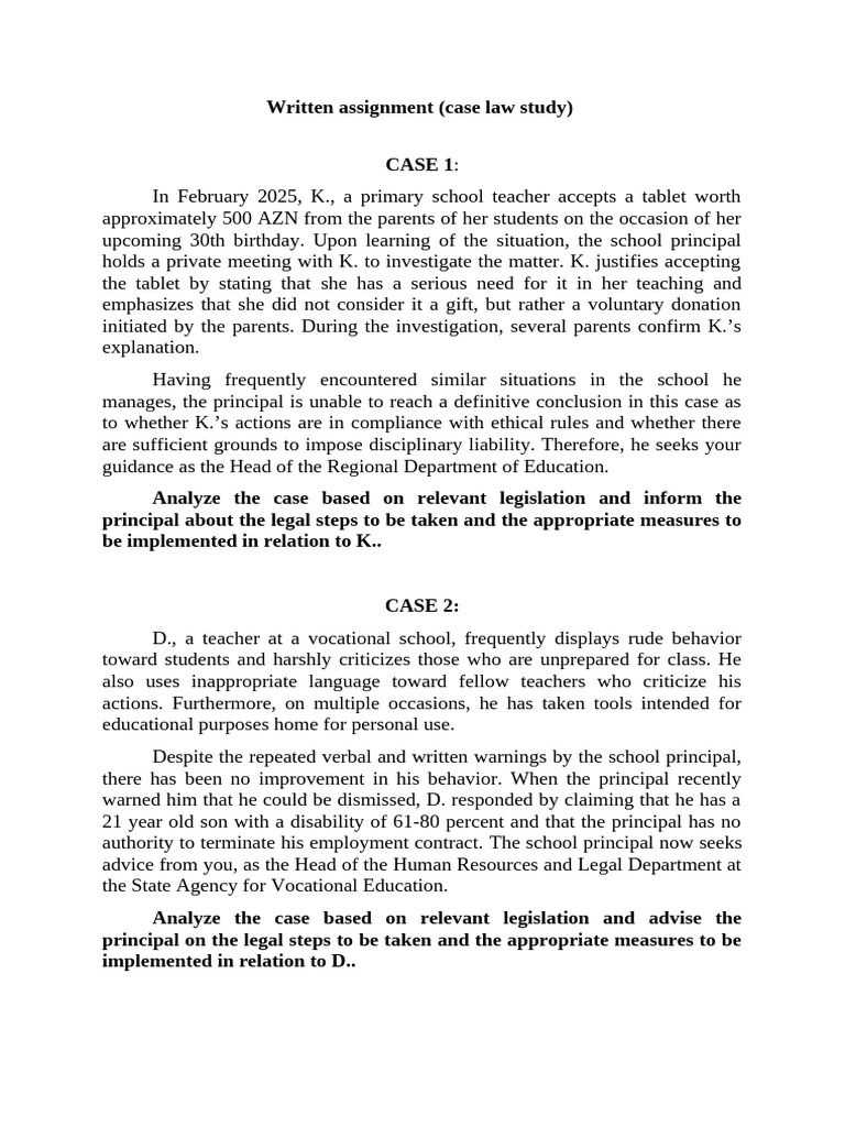Cases | PDF | Teachers