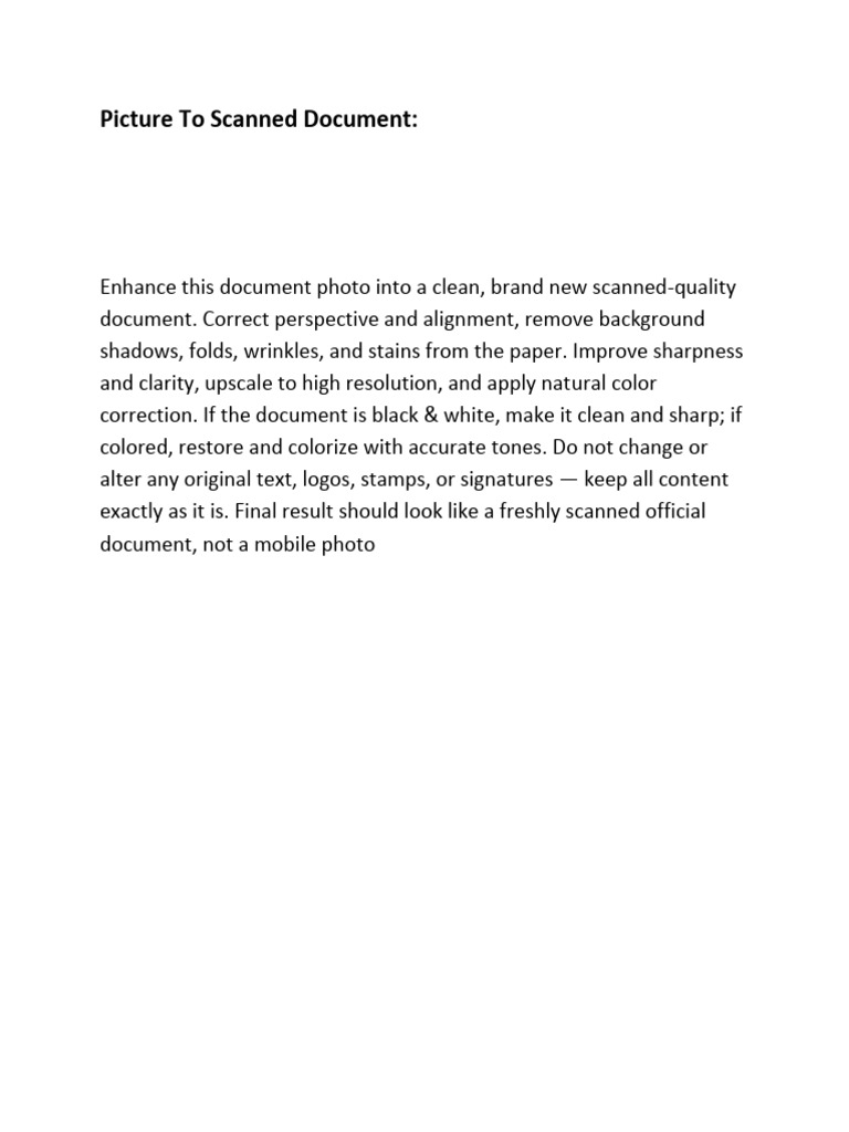 Picture to Scanned Document | PDF