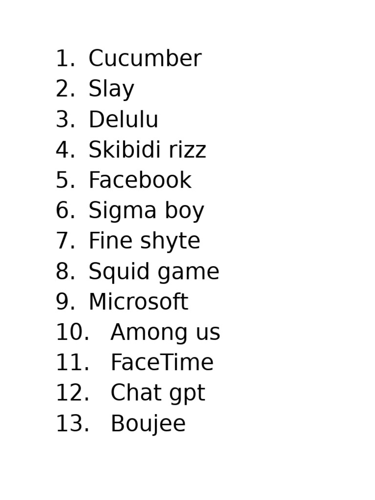 Trendy Terms and Phrases List | PDF