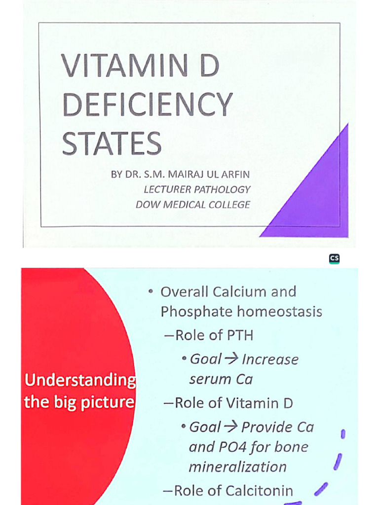 (PATHO LAB-1) Vit D Deficiency States by DR Mairaj | PDF