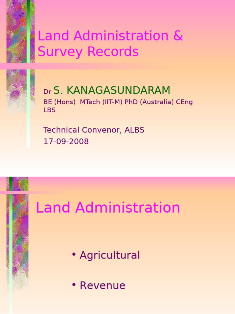 Land Administration and Survey Records Guide | PDF