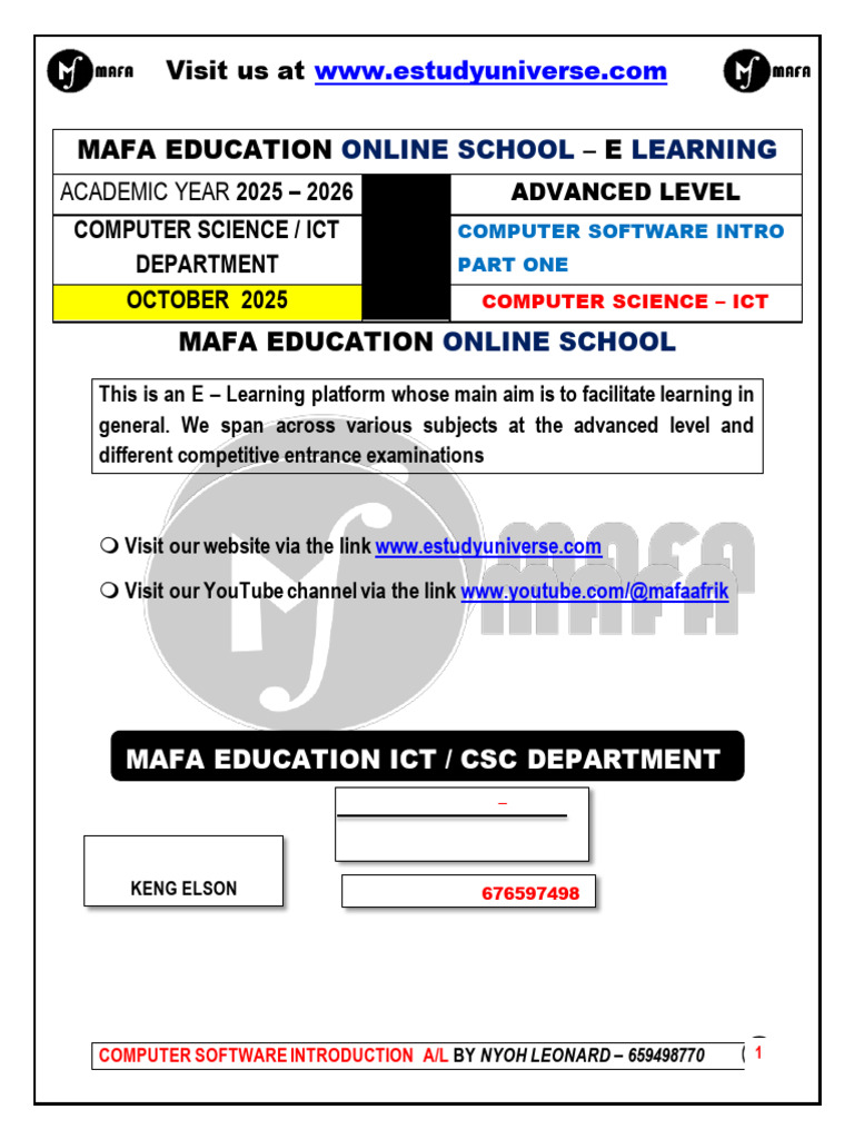 Computer Software Overview for A/L Students | PDF | Computer File ...