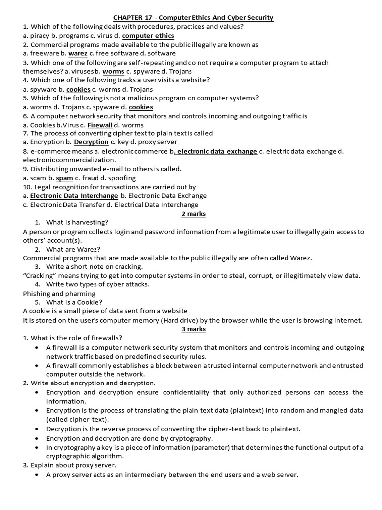 Computer Ethics and Cyber Security Guide | PDF | Malware | Computer Virus