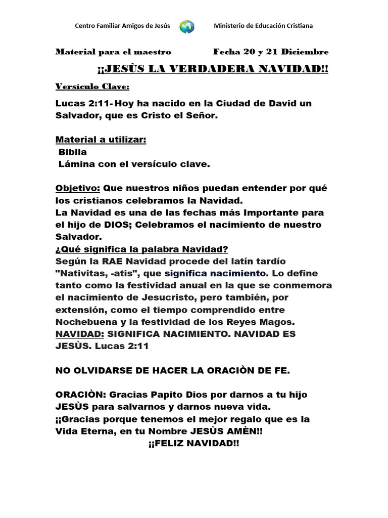 Navidad: Celebrando el Nacimiento de Jesús | PDF