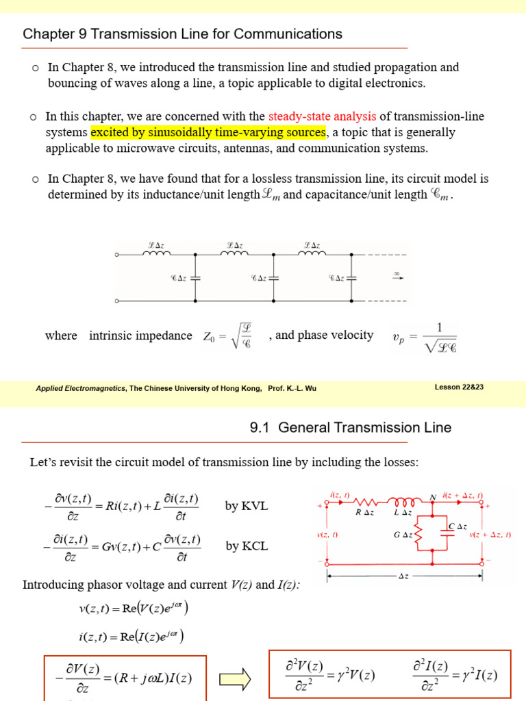 Transmission Line Analysis in Electromagnetics | PDF | Transmission ...